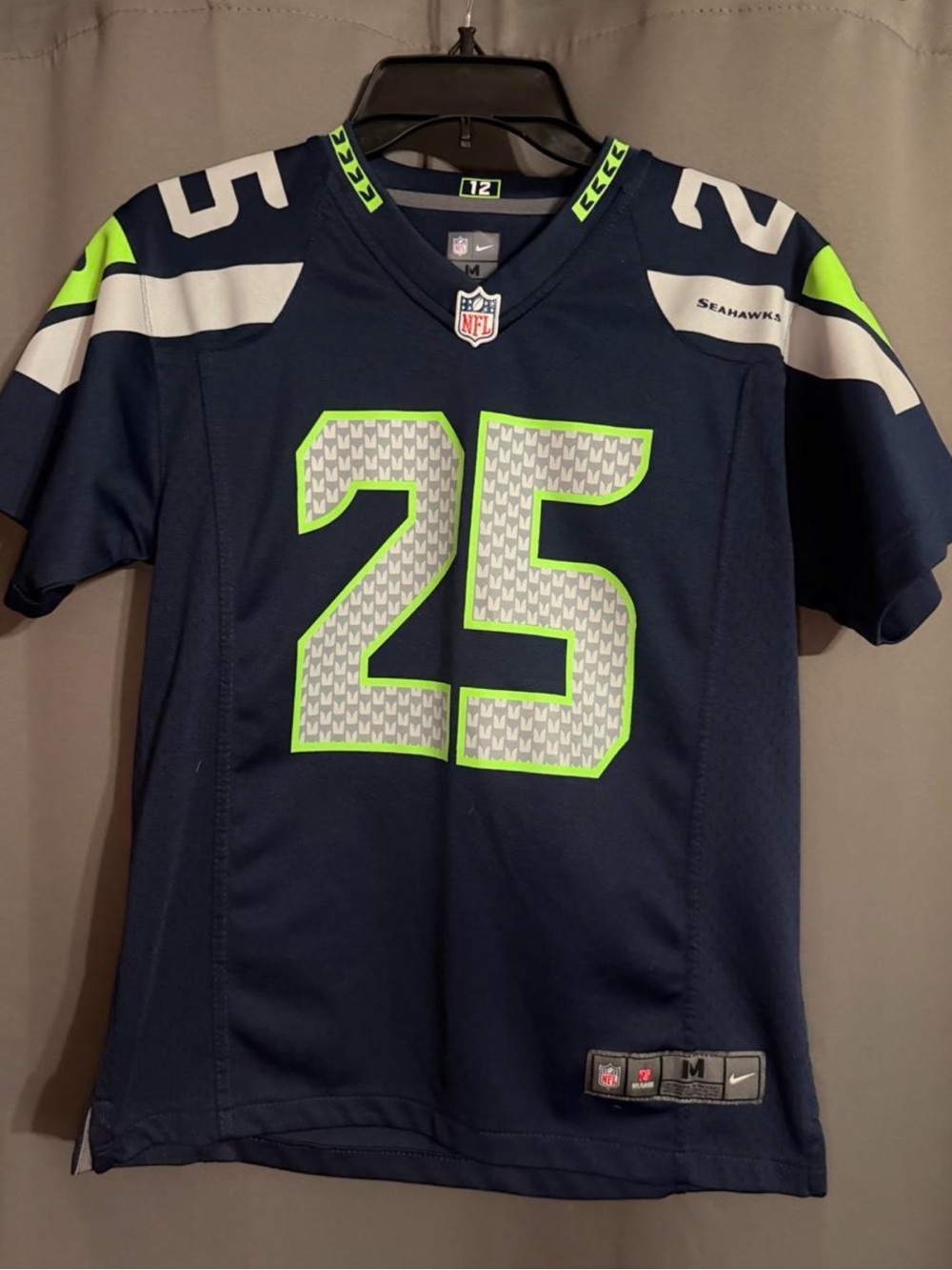 NFL Kids Navy & Volt #25 Seattle Seahawks Jersey